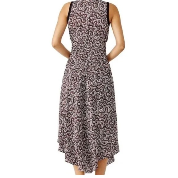 NWOT A.L.C. Sandra Floral Silk Cutout Midi Dress Black Ginger Smocked Panel 8 - Picture 3 of 11